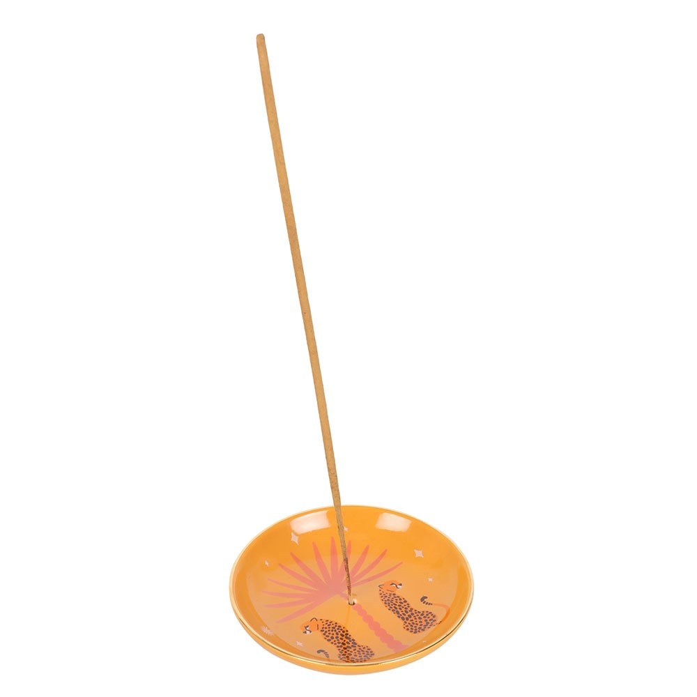 Something Different - Leopard Palm Incense holder - Orange